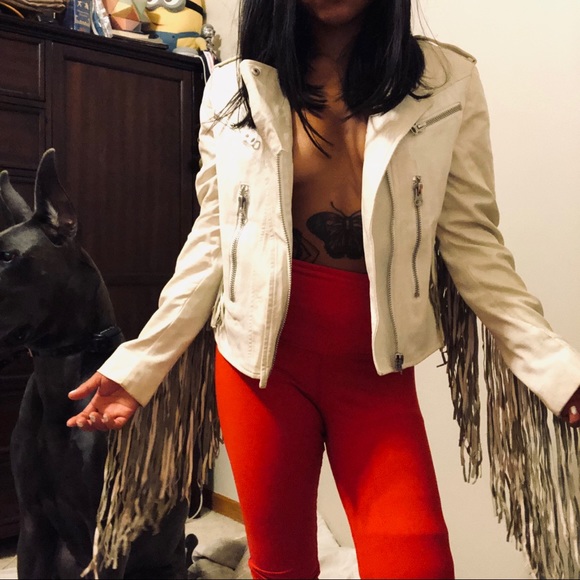 White leather fringe jacket - Picture 3 of 3